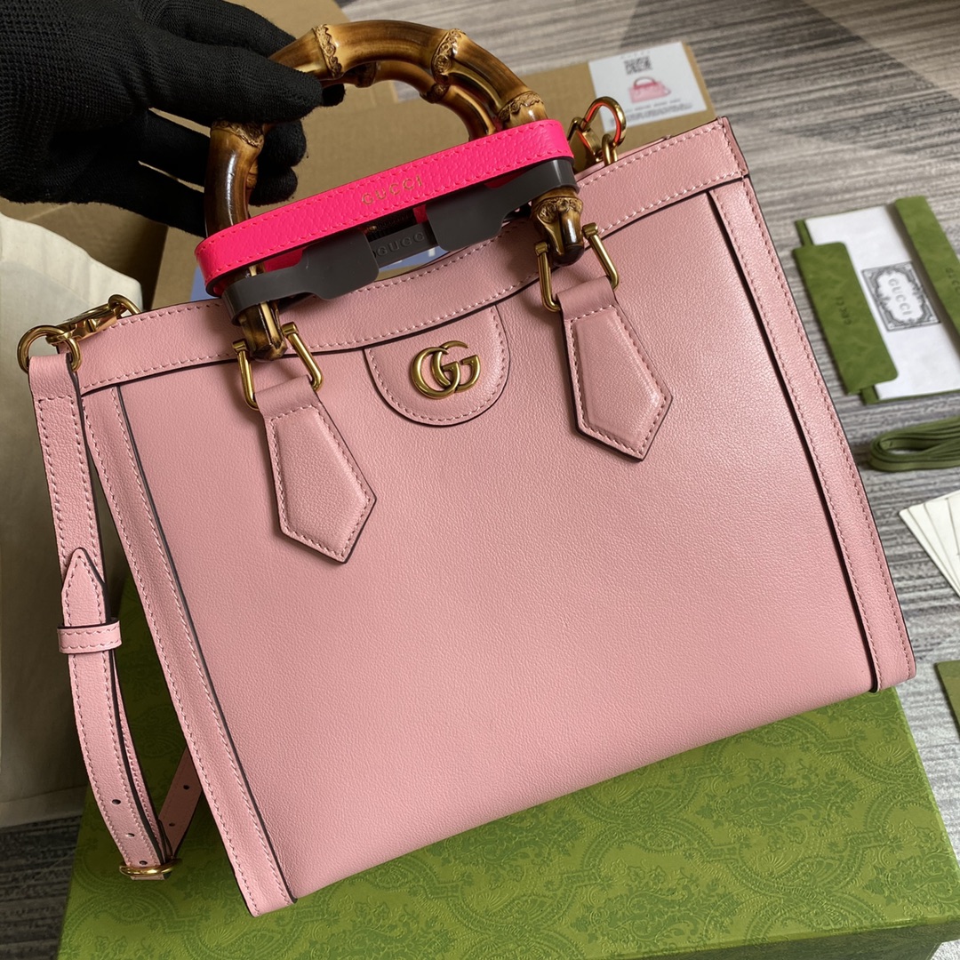 Gucci Diana Small Tote Bag Shoulder Bag 660195 Pink